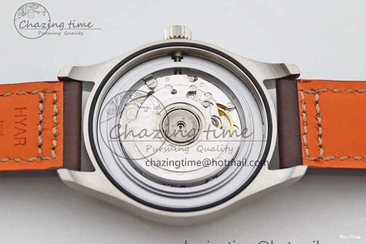 MIROTIME 0413 HighQuality Mark XVIII IW327010 SS M+F 1:1 Best Edition Brown Dial on Brown Leather Strap A 7049